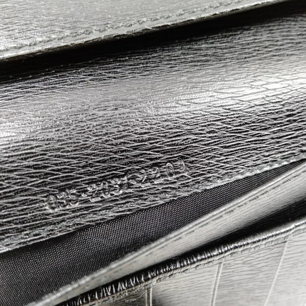 Gucci Long Wallet Black Leather 280-081825 - Picture 8 of 9